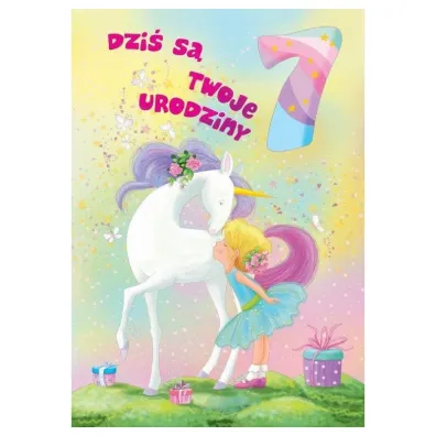 Art Nuvo Karnet 7 urodziny jednoro�ec