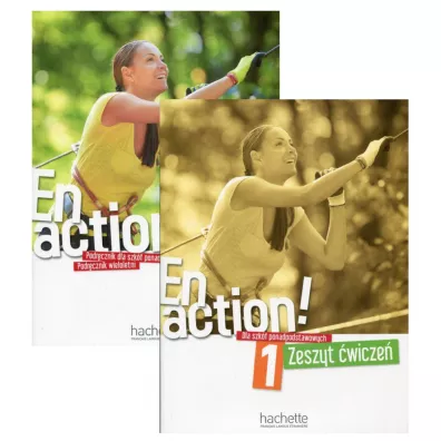 Pakiet: En Action! 1. Podr�cznik wieloletni i zeszyt �wicze� do j�zyka francuskiego dla szk� ponadpodstawowych - Celine Himber, Fabienne Gallon