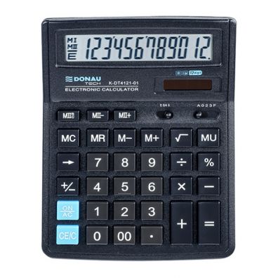 Donau Kalkulator biurowy 12-cyfrowy wywietlacz 19.9 x 15.3 x 3.1 cm