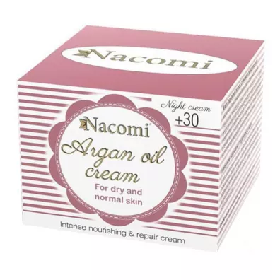 Nacomi Argan Oil Cream 30+ krem arganowy z kwasem hialuronowym na noc 50 ml
