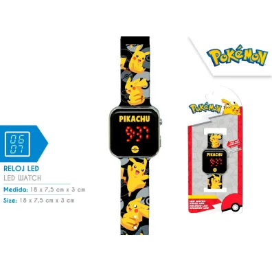 Zegarek LED z kalendarzem Pokemon POK4402