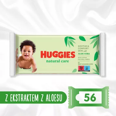 Huggies Chusteczki nawil�ane Natural Care Zestaw 10 x 56 szt.