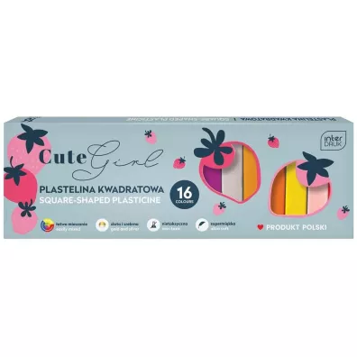 Interdruk Plastelina kwadratowa  Cute Girl 16 szt.