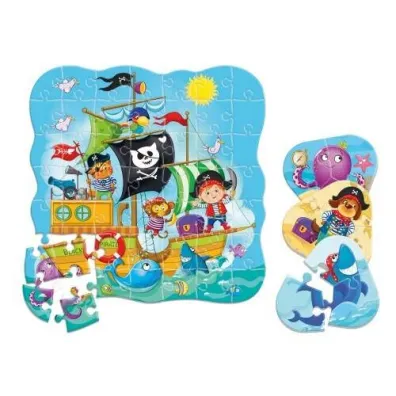 Puzzle w saszetce 49 el. Piraci + mini gra Roter Kafer