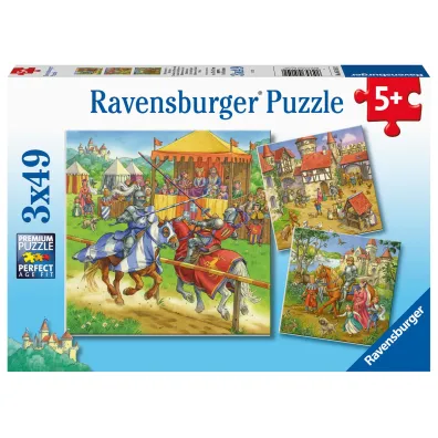 Puzzle 3x49 el. Rycerze Ravensburger