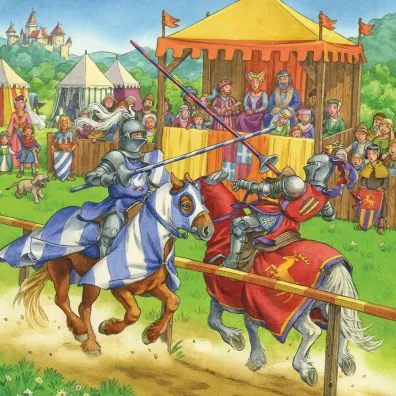 Puzzle 3x49 el. Rycerze Ravensburger