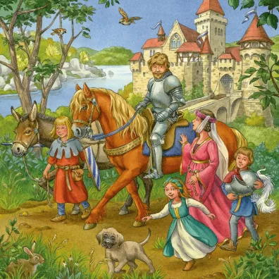 Puzzle 3x49 el. Rycerze Ravensburger