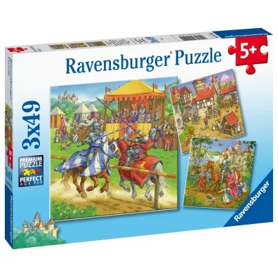 Puzzle 3x49 el. Rycerze Ravensburger
