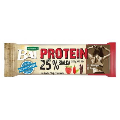 Bakalland Ba! Baton Proteinowy Truskawka i Goji 35 g