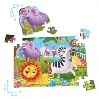 Puzzle maxi 2w1 (11+48 el.) Zoo Roter Kafer