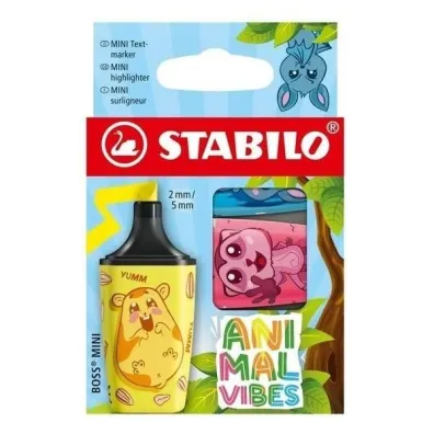 Zakre�lacz mini 3kolory Animal Vibes etui STABILO 07/03-73