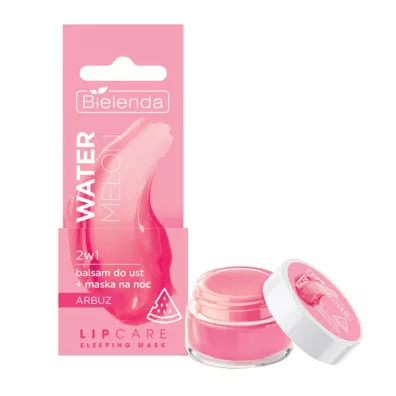 Bielenda Lip Care Sleeping Mask 2w1 balsam do ust + maska do twarzy Arbuz 10 g