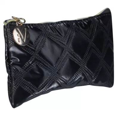 Inter Vion Gold & Black ma�a kosmetyczka pikowana Czarna