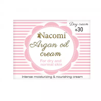 Nacomi Argan Oil Cream arganowy krem do skry suchej i normalnej 30+ na dzie 50 ml