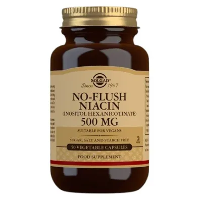 Solgar No-Flush Niacin (Inositol Hexanicotinate) suplement diety 50 kaps.