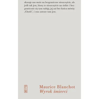 Wyrok �mierci - Maurice Blanchot
