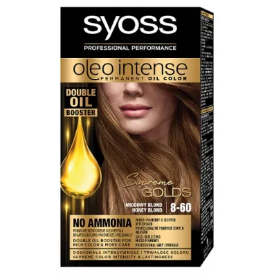 Syoss Oleo Intense farba do w�os�w trwale koloryzuj�ca z olejkami 8-60 Miodowy Blond