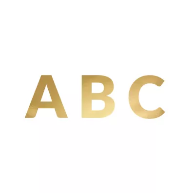 PartyDeco Baner Alfabet z�oty 14 cm