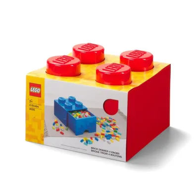 Szuflada klocek LEGO Brick 4 Czerwona