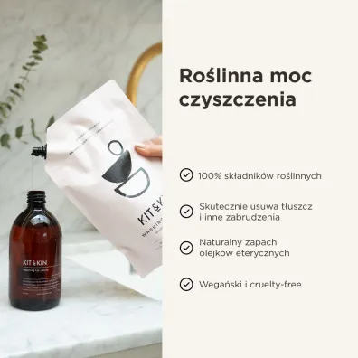 Kit and Kin Naturalny P�yn do mycia naczy�, o zapachu grejpfruta 1 l
