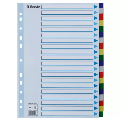 Esselte Przekadki plastikowe z PP A4
