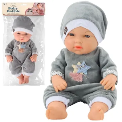 Lalka bobas 30cm w szarej pi�amce LeanToys