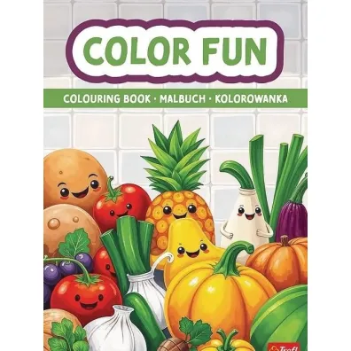 Owoce i warzywa. Kolorowanka. Malbuch. Colouring book