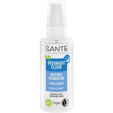 Sante Eliksir na noc intensywnie nawil�aj�cy do w�os�w normalnych i suchych z kwasem hialuronowym i aloesem eco 75 ml