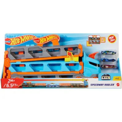 Hot Wheels. City Wy�cigowy transporter 2w1 GVG37 Mattel