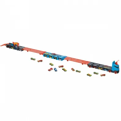 Hot Wheels. City Wy�cigowy transporter 2w1 GVG37 Mattel