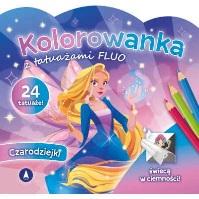 Malowanka 200X190 Kolorowanka z tatua�ami FLUO. Czarodziejki SKRZAT 078831 SK