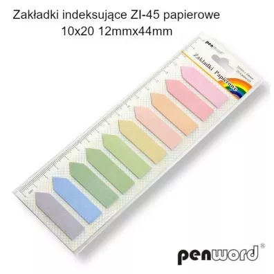 Penword Zak�adki indeksuj�ce 12x44mm 10x20szt papierowe