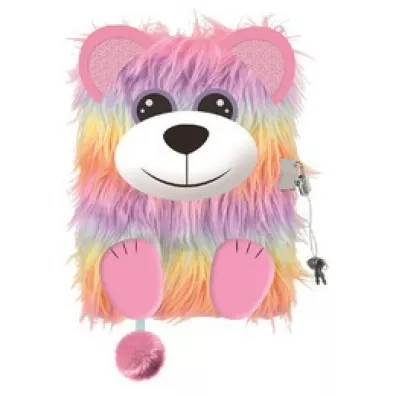 Pami�tnik A5 w�ochacz z k��dk� 3D My Little Friend Rainbow Bear 96 kartek