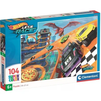 Puzzle 104 el. SuperColor. Hot Wheels Clementoni