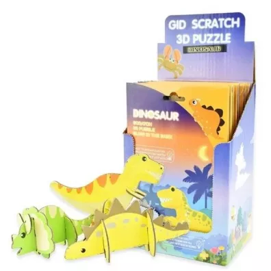 Puzzle 3D zdrapki �wiec�ce w ciemno�ci Dinozaury Robe