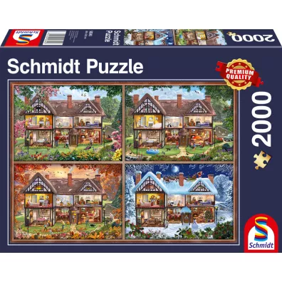 Puzzle 2000 el. Dom na cztery pory roku Schmidt
