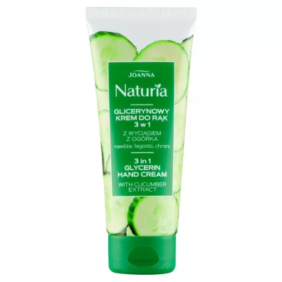 Joanna Naturia glicerynowy krem do r�k 3w1 z wyci�giem z og�rka 100 g