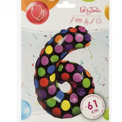 Arpex Balon stoj�cy 6 w kropki 61 cm