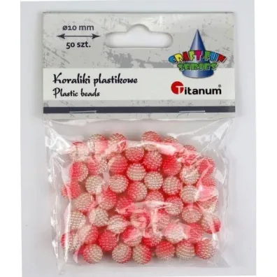 Titanum Koraliki plastikowe koralowe ombre 10mm 50 szt.