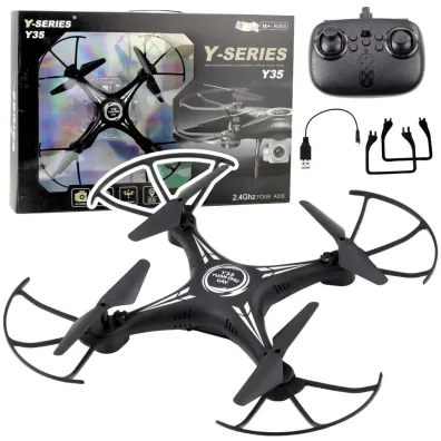 Dron Y-35 R/C obr�t 360 czarny LeanToys