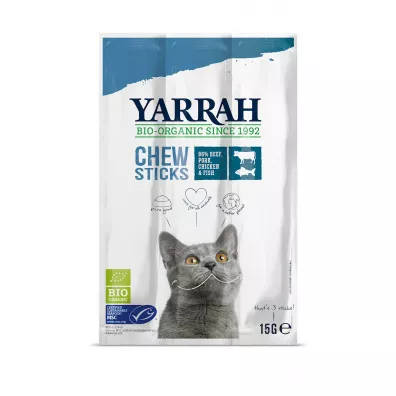 Yarrah Przysmaki z kawakami ryby, spirulin i algami dla kota 3 x 5 g Bio