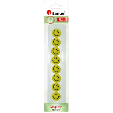 Titanum Magnesy do tablic emotikony ��te 8 szt.