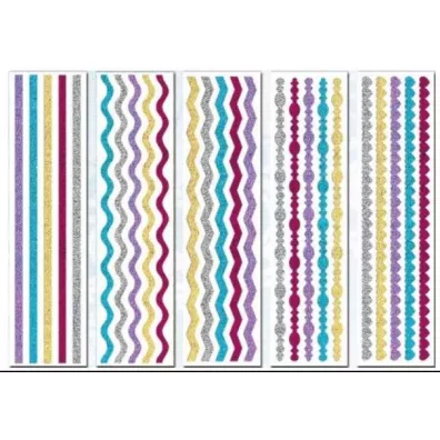 Brewis Wst��ki samoprzylepne z brokatem 8 x 30cm