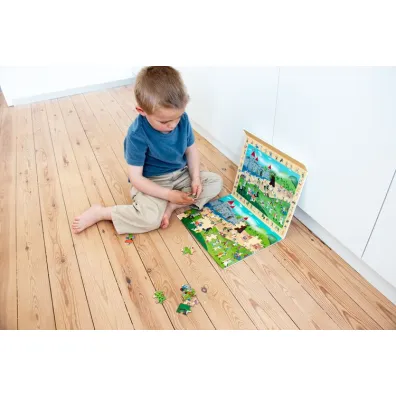Puzzle magnetyczne i gra 2w1 Rycerze Scratch