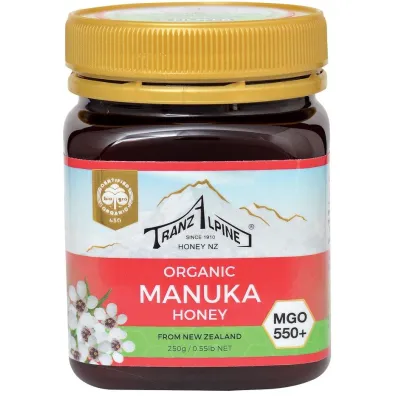 Tranzalpine Mid manuka MGO 550+ 250 g Bio
