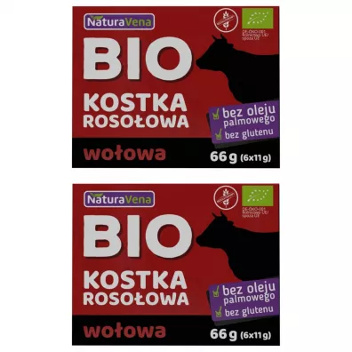 NaturaVena Kostka rosoowa woowa bezglutenowa  Zestaw 2 x 66 g Bio