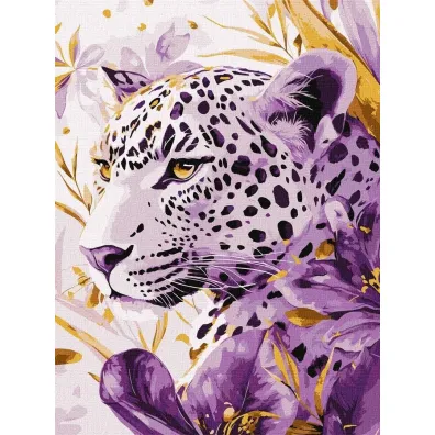 Ideyka Malowanie po numerach - Fioletowy drapie�nik metal 30x40cm