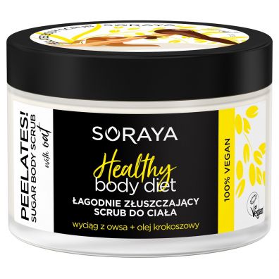 Soraya Healthy Body Diet Peelates agodnie zuszczajcy scrub do ciaa z ekstraktem z owsa i olejem krokoszowym 200 g