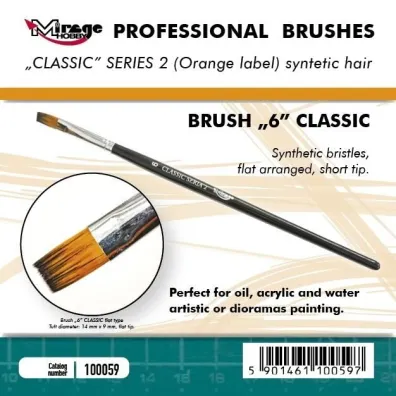 P�dzelek p�aski high quality classic rozm 6