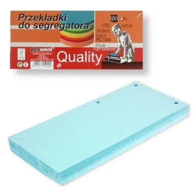Penword Przek�adki do segregatora blue 100 szt.